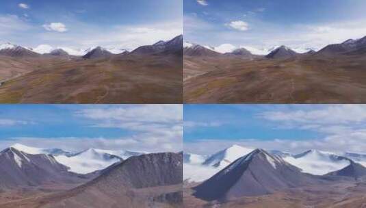 航拍青海高原雪山2高清在线视频素材下载