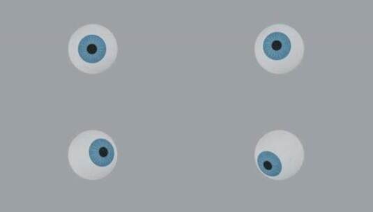 旋转眼球或眼睛环顾万圣节概念观察3D渲染高清在线视频素材下载