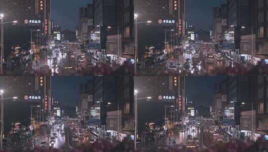 广州市桥街道车水马龙高清在线视频素材下载