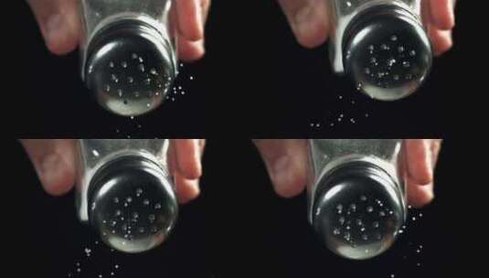 盐从1000 Fps的高速摄像机拍摄的盐高清在线视频素材下载