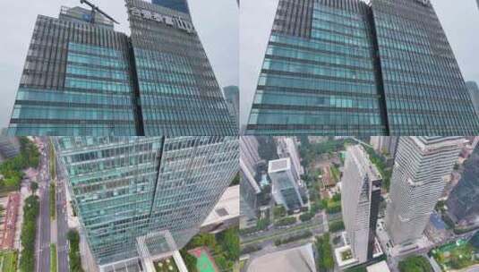 合景泰富ifp合景国际金融广场航拍高楼大高清在线视频素材下载