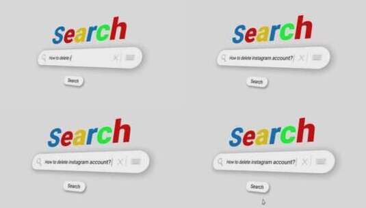 如何删除instagram帐户？在搜索栏高清在线视频素材下载