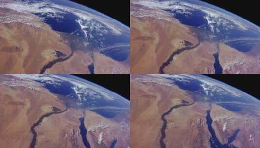 遥望地球壮丽景色从太空看地球高清在线视频素材下载