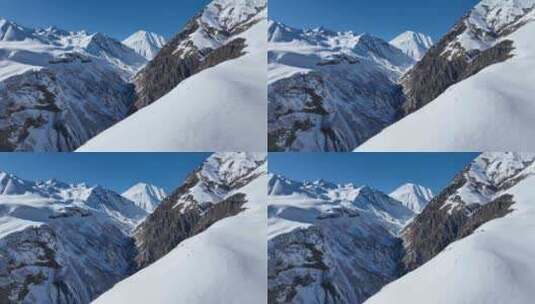 佐治亚州古多里美丽雪山的鸟瞰图高清在线视频素材下载