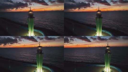 象山亚帆中心日出大海高清在线视频素材下载