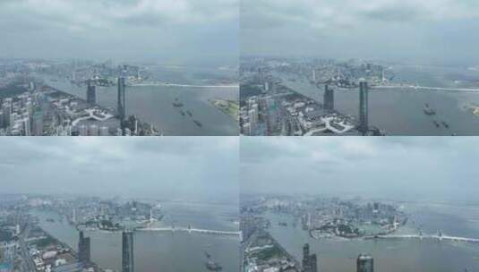 珠海中心大厦航拍城市摩天大楼珠海建筑风光高清在线视频素材下载