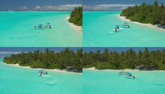 热带岛屿海滩航拍高清在线视频素材下载