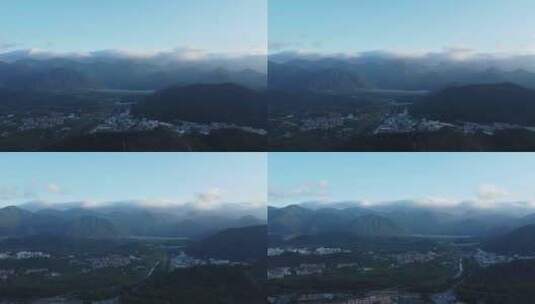 广东东莞：山峰之上云层密布高清在线视频素材下载