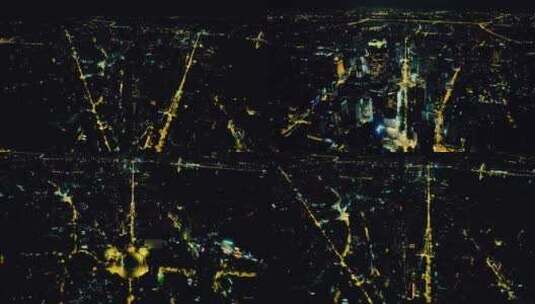 南京大景夜景灯光航拍高清在线视频素材下载