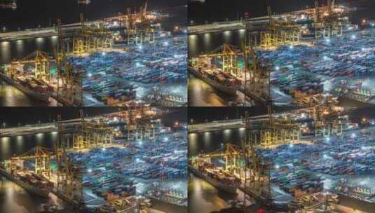 码头港口航运集装箱高清在线视频素材下载