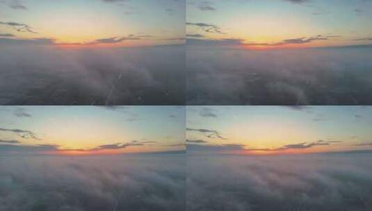 唯美金色日出云层穿云大气片头高清在线视频素材下载