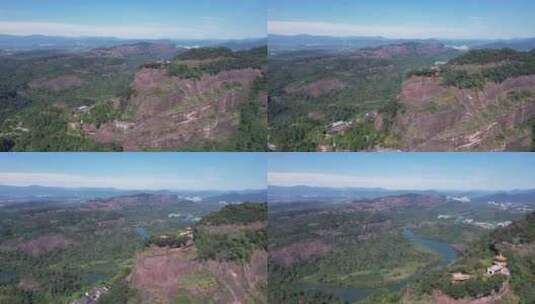 祖国大好河山广东丹霞山5A景区航拍高清在线视频素材下载