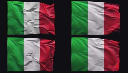 意大利国旗2K高清在线视频素材下载
