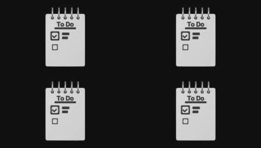 待办事项列表的3D动画|生产力|Alph高清在线视频素材下载