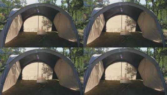唯美阳光大型户外露营地空镜素材高清在线视频素材下载