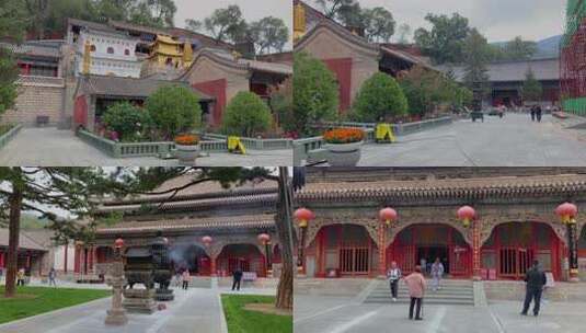 山西五台山世界文化遗产大显通寺高清在线视频素材下载