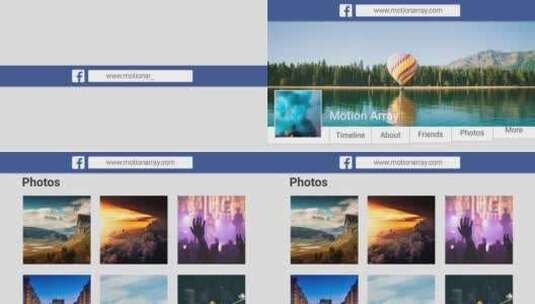 Facebook网页页面AE模板高清AE视频素材下载