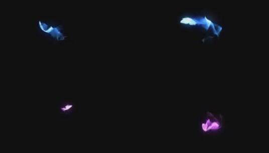 唯美的萤光蝴蝶舞台背景高清AE视频素材下载