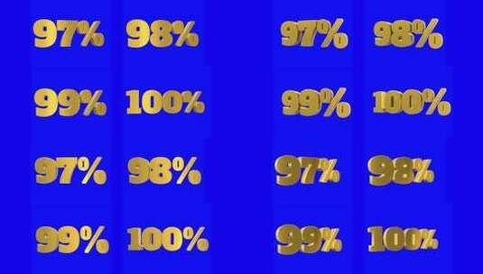 一组黄金百分比数字3d动画移动无缝循环孤高清在线视频素材下载