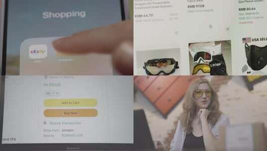 跨境电商  老外购物高清在线视频素材下载