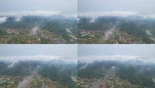 雨后乡村风景航拍高清在线视频素材下载