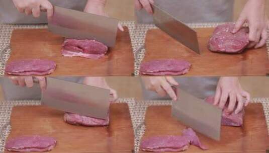牛里脊切片嫩肉片 (4)高清在线视频素材下载