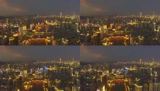 广州震撼天际线夜景高清在线视频素材下载