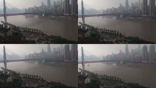 重庆跨江大桥延时镜头高清在线视频素材下载