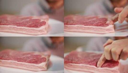 有机五花肉黑猪肉 (5)高清在线视频素材下载