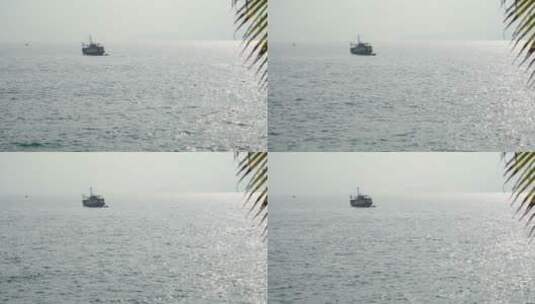 海面上的船高清在线视频素材下载