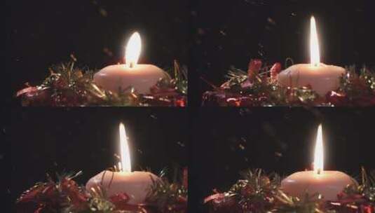 旋转的圣诞蜡烛高清在线视频素材下载