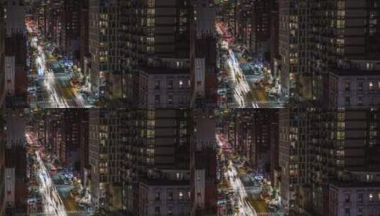 纽约市街道延时拍摄高清在线视频素材下载