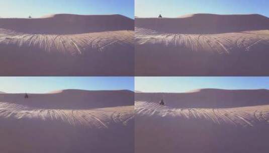 越野车在沙漠中飞驰高清在线视频素材下载