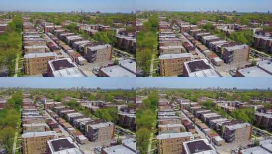 航拍芝加哥的城市建筑高清在线视频素材下载