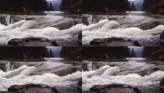 河流在山间流淌高清在线视频素材下载