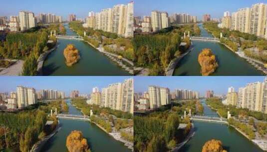 新疆阿克苏市城区建筑高清在线视频素材下载