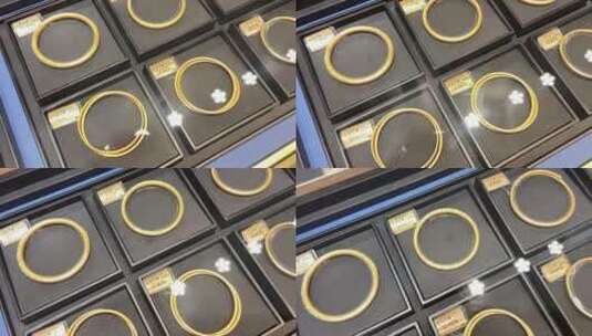 济南银座商城黄金首饰展示高清在线视频素材下载