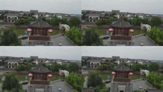 湖南湘阴洋沙湖国际旅游度假区渔窑小镇4A高清在线视频素材下载
