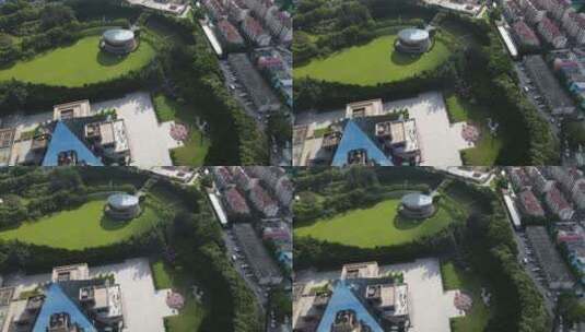 上海龙华烈士陵园4K航拍高清在线视频素材下载
