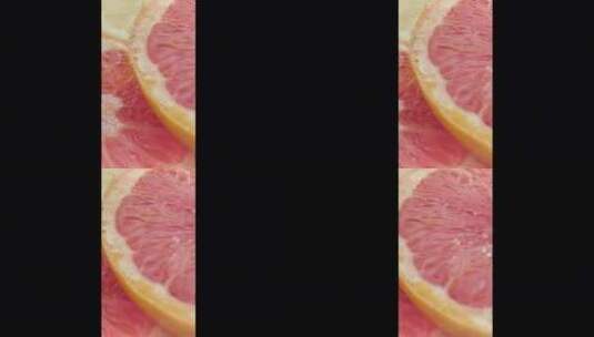 新鲜柚子片的质地高清在线视频素材下载