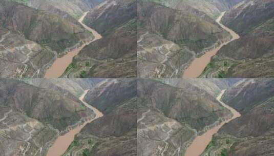 G215滇藏线云南迪庆公路自驾游旅行航拍高清在线视频素材下载