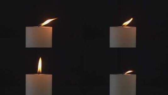 蜡烛火焰跳动高速慢动作升格高清在线视频素材下载