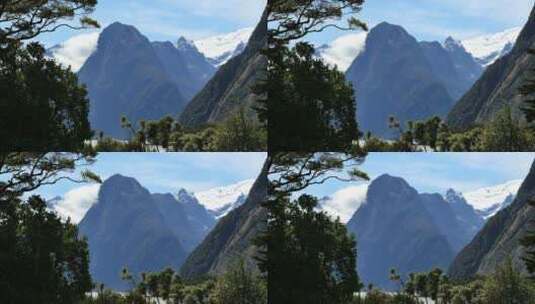山峰的自然景观高清在线视频素材下载