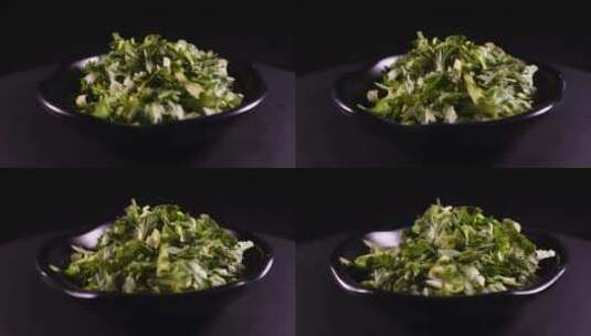 香菜碎调味小料高清在线视频素材下载