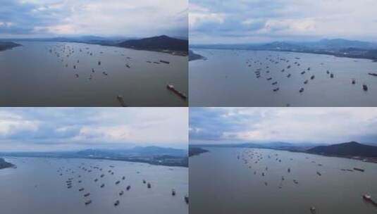 长江船运 水路运输 港口 船运高清在线视频素材下载