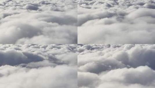俯拍航拍天空中云层密布高清在线视频素材下载