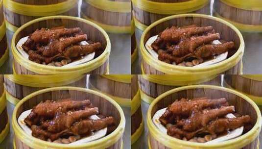 广式蒸屉鸡爪美食高清在线视频素材下载