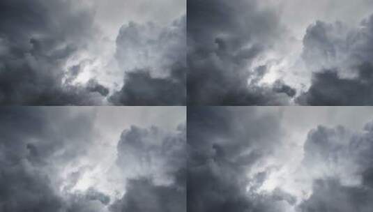 恐怖的打雷天气的乌云闪烁高清在线视频素材下载
