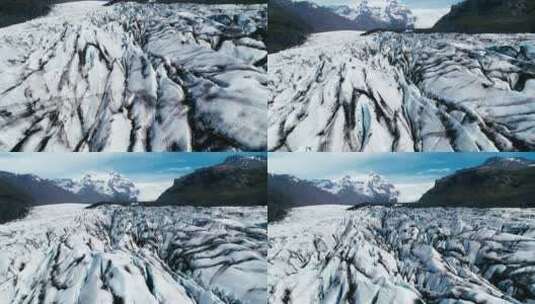 大陆型冰川航拍高清在线视频素材下载