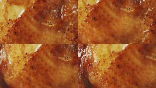 火焰烤肉烧烤美食高级感高清在线视频素材下载